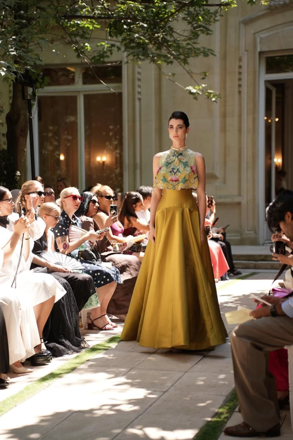 Reem Alswaidi Attends Dana Al Mulla Couture Debut Show in Paris